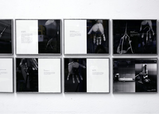 Bernard Controls staff / coordinator Blandine De la Taille, View of the exhibition / photographic installation format